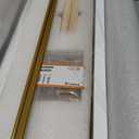Forbena Gold Floating Shelves for Wall Decor Set of 3, Bathroom Shelves Over Toilet, Modern Display Wall Shelf with Guard Rail for Living Room Bedroom Organizers and Storage - White and Gold