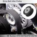 Drive Belt Idler Pulley for Audi A8 2001-2018 Serpentine Tensioner Pulley Idler with Bolt No.07D145276A/07D145276C Steel Black 1 Pcs