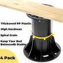 Tlence 4 Pack Adjustable Bed Support Legs, 8.5-13 Inch Heavy Duty Bed Frame Center Slat Support, Under Bed Legs Replacement Post, Bed Reinforcement Kit for Wooden Furniture Cabinet Board