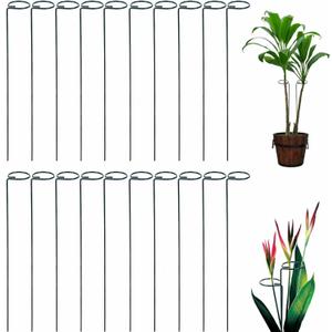 24 Inches Single Stem Plant Support Stakes Steel Garden Stakes Plant Atem Support, Pack of 20