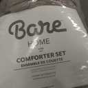 Bare Home Comforter Set - Size - Ultra-Soft - Goose Down Alternative - Premium 1800 Series - All Season Warmth (King/Cal King, Taupe)