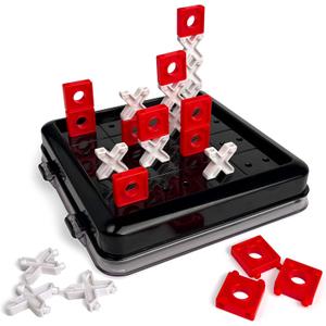 3D Tic Tac Toe Game, 64 Pieces, Classic & Challenging Board Sizes, 4 in a Row