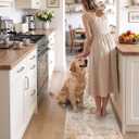 DEXI Kitchen Mats Cushioned Anti Fatigue, 23x86 Floor Padded Runner Rug Non Slip, Waterproof Standing Comfort Memory Foam for Front Sink Laundry, Light Brown