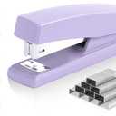 Deli Stapler, Desktop Staplers with 640 Staples, Office Stapler, 25 Sheet Capacity, Purple