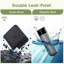 Travel Bottles with Case, 4x2oz TSA Approved, Leak-Proof, Press to Unlock, Compact & Portable Travel Toiletries (Black)