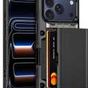 Vofolen for iPhone 17 Pro Case Wallet with Card Holder [Max 4 Cards] Heavy Duty Shockproof Drop Protection Hidden ID Slot Rugged Protective Pocket Phone Cover for Men Women, 6.3 Inch Black