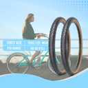MOHEGIA 24/26 Inch Cruiser Bike Tires Set: 24x2.125/26x2.125 Inch Classic Folding Bicycle Tires,and Pair Inner Tubes with Tire Levers for Beach Cruiser City Bikes