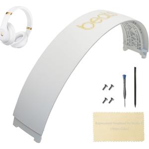 Studio 3 Head Band Replacement Accessories, Studio 3 Wireless Headphones Replacement Top Headband Parts with Repair Kit (-White Color)