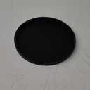 Silicone Bathroom Tray Round Vanity Tray Decorative Soap Holder Kitchen Countertop Organizer Coffee Table Decor for Candle, Perfume, Plant, 9 Inch, Black