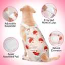 Jollywoods 3 Pack Washable Female Dog Diaper Onesie Sanitary Pantie with Adjustable Suspender, Reusable Fixed Doggie Diapers, Super Absorbent Leakproof for Small Medium Large Dog in Heat Cycle, Fruits, Large(13"-21" Waist)