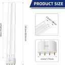 2 Pack 55 Watts UV Light Bulb, 20.9" 2G11 Base-4 Pin UV Bulb Replacement for Pond Filter & Aquarium Clarifier, Compatible with Jebao PU55, CW55, Oase Bitron 55, SUNSUN 55W Clarifier