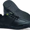 Shoes for Crews Liberty Women's Non Slip Work Shoes - Work & Safety Footwear, Comfortable Water Resistant Womens Food Service Sneakers - Black (6)