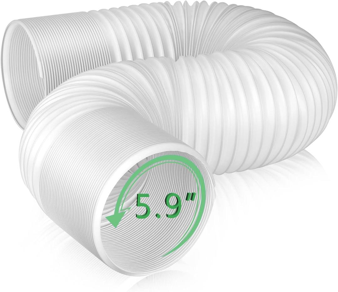 Air Conditioner Exhaust Vent Hose - 5.9" Diameter, 80" Length, Angooni Universal Counter-Clockwise Air Vent Compatible with Honeywell, Whynter, Frigidaire, LG, Delonghi Toshiba, Delonghi, JHS Air Conditioner Exhaust Vent Hose - 5.9" Diameter, 80" Length, Angooni Universal Counter-Clockwise Air Vent Compatible with Honeywell, Whynter, Frigidaire, LG, Delonghi Toshiba, Delonghi, JHS
