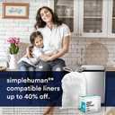 Plasticplace Custom Fit Trash Bags Compatible w Simplehuman Code H Drawstring Bags 8-9 Gallon Tear-Resistant Liner 200 Count Heavy-Duty Waste Disposal