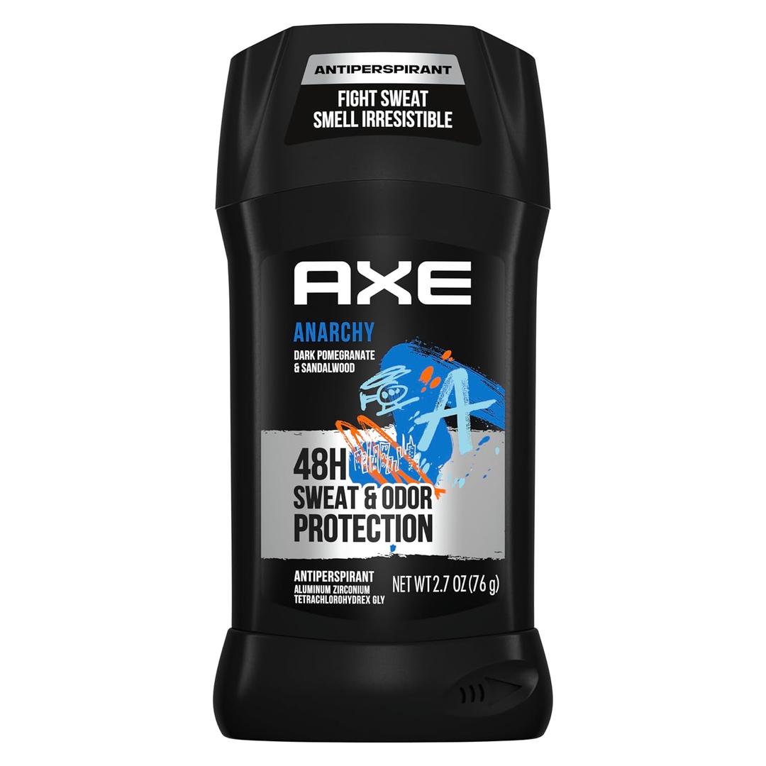 AXE Antiperspirant Stick for Men Anarchy 48 Hour Sweat and Odor Protection for Long Lasting Freshness, Dark Pomegranate & Sandalwood Men's Deodorant 2.7 oz (2.7 Ounce (Pack of 1))