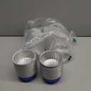 100Pcs Aluminum Cups with Lids,5oz Disposable Ramekin Baking Cups Muffin Liners Mini Pie Pans Foil Cupcake Containers for Christmas Party Wedding Party,Dark Blue