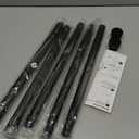 YaFex Curtain Rods 32-84 Inch, Heavy Duty 1 Inch Adjustable Curtain Rod for Windows, Black Long Window Treatment Rods, Modern Design, Easy Installation