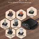 Mug Warmer - 40W Coffee Cup Warmer for Desk with Auto Shut Off, Smart Electric Candle Warmer with 4 Temp & Time Settings, Coffee Gifts for Beverage, Tea, Water, Milk in Home & Office (Black)