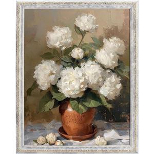 TWING 11x14 Picture Frame,Display 8x10 Photo with Mat or 11x14 without Mat,Ornate Vintage 11 x 14 Photo Frames for Wall Mounting,Vintage White,1 Pack