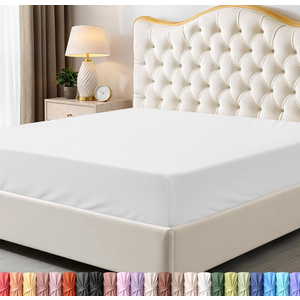 Utopia Bedding Queen Fitted Sheet - Bottom Sheet - Deep Pocket - Soft Microfiber - Shrinkage and Fade Resistant - Easy Care -1 Fitted Sheet Only (White)