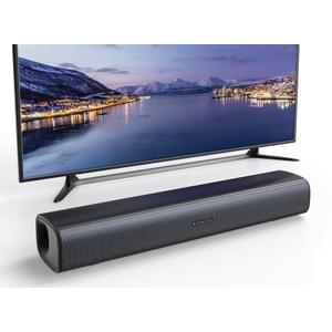 Sound Bar for Smart TV, Soundbar for TV with Bass Reflector and Easy Set up, Home Audio Surround Sound System for TV PC Projector, Wall Mountable