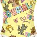 Girls Summer Swimwear Ice Cream Cartoon Duck Toddler Girls One-Piece Swimsuit 3-10T (5-6 Years, Fun Cowgirl Horse)
