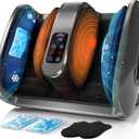SUMELL Shiatsu Foot Massager with Heat & Cold Therapy - FSA/HSA Eligible, 6 Adjustable Modes for Arch & Heel Comfort, Gifts for Women Men, Deep Kneading with Gel Packs (Gray) (Deluxe Set, Steel Gray Luxury Edition)