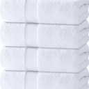 White Classic Luxury Bath Towels Set of 4 Large - 700 GSM Turkish Cotton Ultra Soft Bath Towels 27x54 | Highly Absorbent and Quick Dry | Hotel Towels for Bathroom Luxury, Plush Shower Towels, White