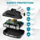 2 x CHAUNVEN 3000mAh 18V Battery Replacement for Makita 18V Battery Compatible with 18 Volt BL1830B BL1840B BL1850B BL1860B BL1815B Battery (2 Packs)