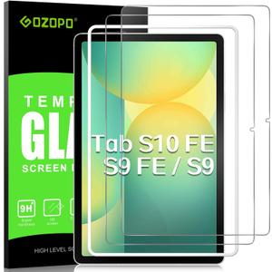 GOZOPO Screen Protector for Samsung Galaxy Tab S10 FE/Tab S9 FE 5G 10.9 inch/Tab S9 11 inch, 9H Tempered Glass Film with Easy Installation Frame, HD Clear/Anti Scratch, 2-Pack