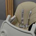 PandaEar 3-in-1 High Chairs for Babies Toddlers, Convertible Infant Highchair with Removable Tray & Safety Harness Adjustable Legs