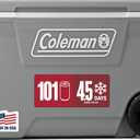 Coleman Classic Series Insulated Portable Rolling Cooler with Wheels, Leak-Resistant Outdoor Hard Cooler Keeps Ice up to 5 Days, 62-Quart, 62qt