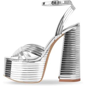 Onlymaker Platform Heels for Women Ankle Strap Chunky High Heel Sandals, Size 8