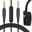 Geekria Audio Cable with Mic for Sony WH-1000XM3 WH-1000XM4 MDR-XB950BT XB950N1 XB950B1 WH-CH700N WH-XB900N Headphones, 3.5mm Replacement Stereo Cord (Black, 5.6ft)