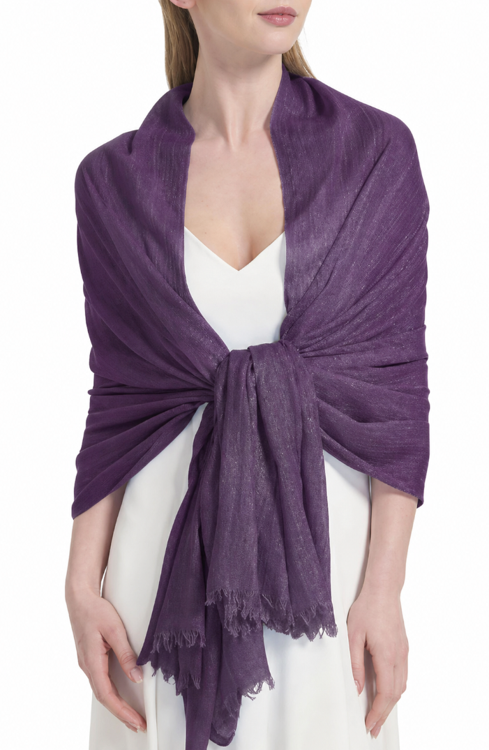 Umjetnost Women's Solid Color Scarf Lightweight Soft Fashion Bamboo Long Large Scarves Shawl Wraps for Women (Purple)