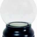 Clear DIY Empty Snow Globe kit Glass Water Globe Jar with Resin Base (80MM)