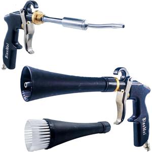 BIAOMEI High Pressure Car Interior Cleaning Gun Automobile Detailing Cleaning Car Detailing Dry Washing Gun with Brush (New ugrade Aluminum Tube Rotate), z-014 BIAOMEI High Pressure Car Interior Cleaning Gun Automobile Detailing Cleaning Car Detailing Dry Washing Gun with Brush (New ugrade Aluminum Tube Rotate), z-014