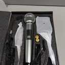 Phenyx Pro Dual Digital Wireless Microphone System, w/Handheld Dynamic Microphone, Bodypack Transmitter, Mini Receiver, 2x15 UHF Frequencies, Headset/Lapel Mic for Singing (PDP-2-1H1B)