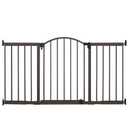 Summer Infant Metal Expansion Extra Wide Safety Pet and Baby Gate, 44"-71" Wide, 36 Tall, Hardware Mounted for Dog and Child Safety, Fits Large Opening or Doorway, Auto Close Walk Thru Door - Bronze