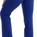 BUBBLELIME 29"/31"/33"/35" 3 Styles Women's Bootcut Yoga Pants Basic/Back Pockets High Waist Workout Tummy Control Flare (Large)
