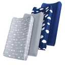 Changing Pad Cover, Diaper Changing Pad Covers 4 Pack, Fitted Baby Changing Table Sheets for 32''×16'' Change Table Pad, Cradle & Bassinet Sheets for Boys & Girls, Soft & Breathable