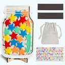 Magnetic Reward Jar for Kids Reward Jar System, Personalized Stars Reward Jar for Students Kids Behavior, Magnetic Reward Jar for Classroom Board Behavior Management Home Reward Jar for Boys Girls