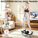 Rock Stepper with Digital Monitor, Low-Impact Compact Rock Stepper Side to Side with Resistance Bands, 360 LBS Weight Capacity, Portable Stair Stepper for Home, Apartment, Dormitory, Office