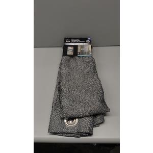 Zenna Home Easy to Install Window Curtain, Simon, with Grommet Top (1 Panel), 40 inches x 84 inches, Grey