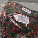 50FT Red Green Christmas Tinsel Garland Metallic Twist Shiny Garland for Xmas Tree Decorations, Xmas Holiday Hanging Decor for Home Mantle Stair Indoor Outdoor Christmas Party Supplies Decor