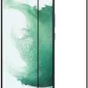 [2 Pack Tempered Glass Screen Protector Frontier Protective Protector for Samsung Galaxy S22 2022 Black with Fingerprint Sensor