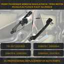 Dasbecan Window Regulator with Motor Compatible with Cadillac SRX 2010-2016