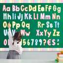 2 x 134 Pcs 5 Inch Bulletin Board Letters Pastel Alphabet Numbers Combo Set Letter Cutouts for Bulletin Board Display Home Decor (Line)