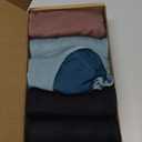 TIICHOO Period Underwear for Women Heavy Flow Soft Menstrual Panties Teens Ladies Leakproof Incontinence 5 Pack (Large, 2 Black/2 Turquoise/1 Brown)