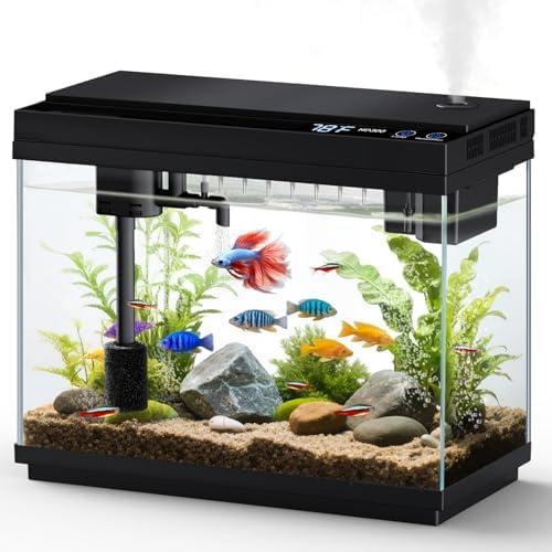 Fishkeeper 2.3G Smart Aquarium - Ultra Clear Glass Fish Tank w/Auto Timer 8-Color RGB Lights, 4-in-1 Self-Cleaning Silent Water Pump, Aromatherapy, Temperature Display, Perfect for Desktop Decor Fishkeeper 2.3G Smart Aquarium - Ultra Clear Glass Fish Tank w/Auto Timer 8-Color RGB Lights, 4-in-1 Self-Cleaning Silent Water Pump, Aromatherapy, Temperature Display, Perfect for Desktop Decor
